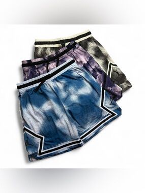 Jordan Jumpman Multi-Color set of 3 Basketball Shorts (Blue, Purple, Black)